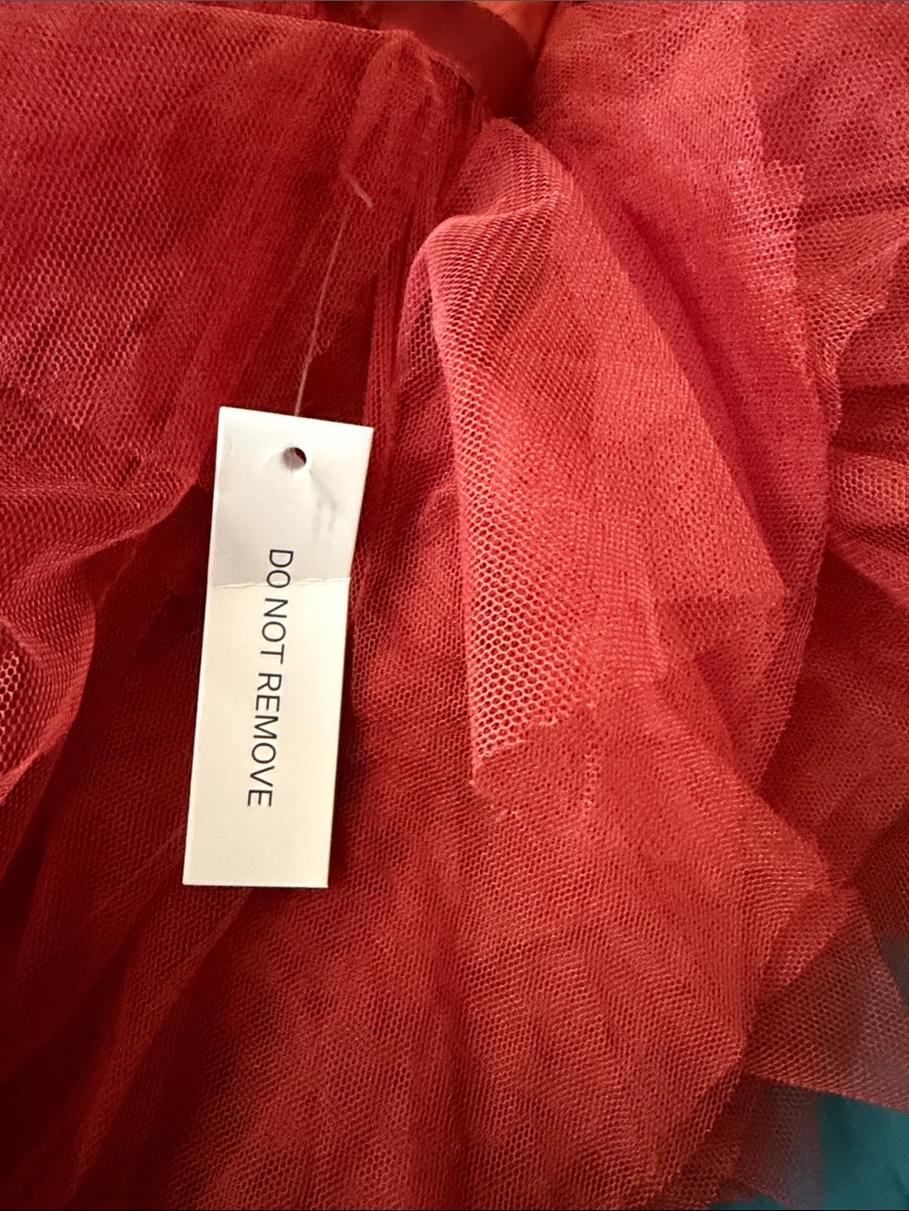 For Love & Lemons Strapless Ruffled Tulle Gown in Rust Orange - Picture 7 of 7